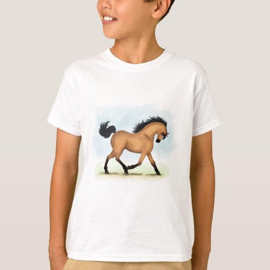 T-shirt Cheval équestre en peau de boule (Devant)