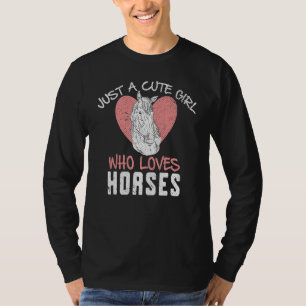 T-shirt Cheval Equestre Filles Femmes Cheval équitation An