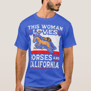 T-shirt Cheval Equestre Lover Horseback équitation Califor