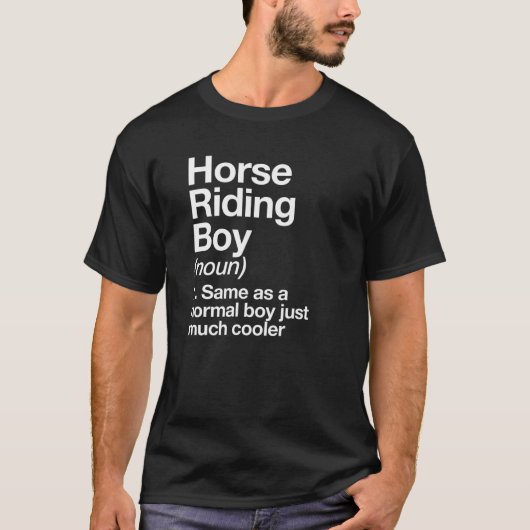 T-shirt Cheval équitation Boy Définition Sport (Devant)
