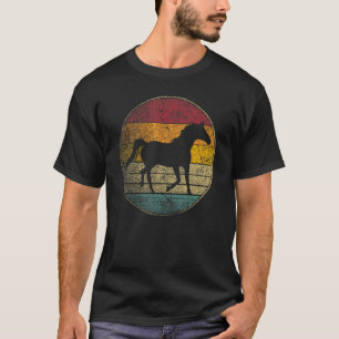 T-shirt Cheval Équitation Course Écurie Ferme Gif Rétro