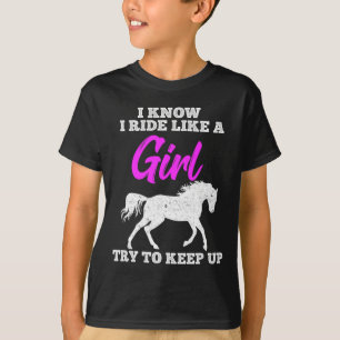 T-shirt Cheval équitation Voyage Comme Fille Garder Up Che