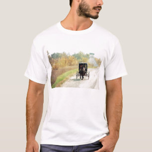 T-shirt Cheval et boguet amish d'automne