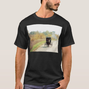 T-shirt Cheval et boguet amish d'automne