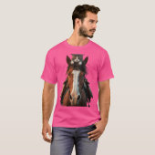 T-shirt Cheval Et Chat (Devant entier)