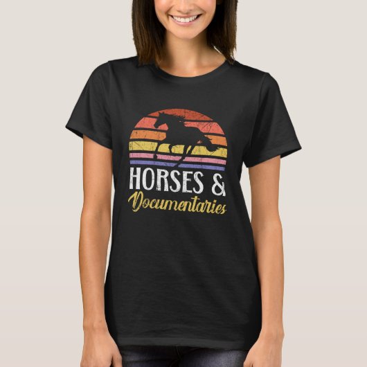 T-shirt Cheval et documentaires Véritable crime  Documenta (Devant)