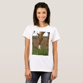 T-shirt cheval et fleur de printemps Bunny (Devant entier)