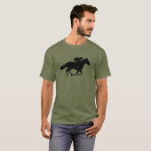 T-shirt Cheval et jockey de course (Devant entier)