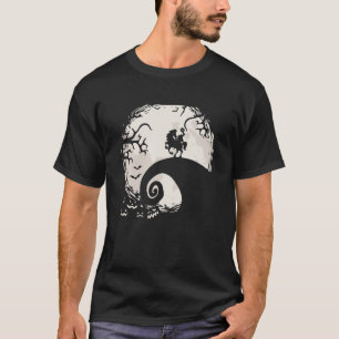 T-shirt Cheval Et Moon Howl En Citrouille Forestier Hallow
