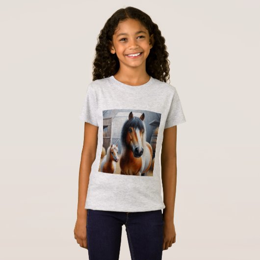 T-Shirt Cheval et Pony (Devant entier)