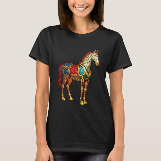 T-shirt Cheval - Étalon Coloré (Devant)