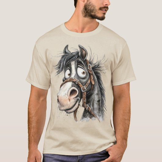 T-shirt cheval excentrique (Devant)