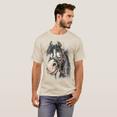 T-shirt cheval excentrique (Devant entier)