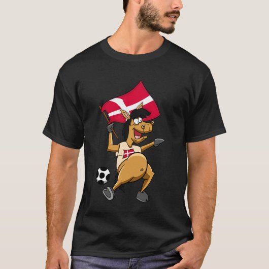 T-shirt Cheval Fan Danemark (Devant)
