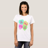 T-shirt Cheval Femmes Coeurs bonbons (Devant entier)