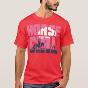 T-shirt Cheval Fille Cheval Cheval Riding Fille Amoureuse