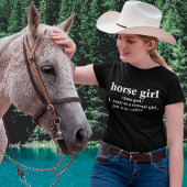 T-shirt Cheval Fille Définition Drôle Cheval Horseback Éle