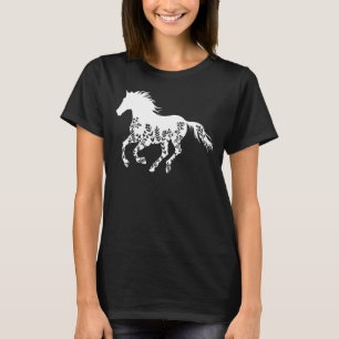 T-shirt Cheval Floral Animal Horseback équitation équestre