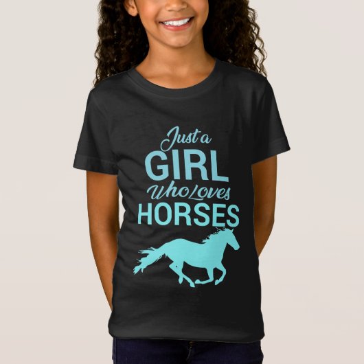 T-Shirt Cheval Gallop Une Fille Qui Aime Les Chevaux (Devant)