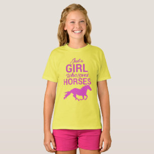 T-shirt Cheval Gallop Une Fille Qui Aime Les Chevaux T-Shi