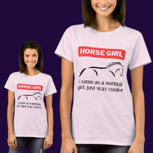 T-shirt Cheval Girl, Amusante Équitation