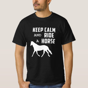 T-shirt Cheval Hippodrome équitation Garder Calme Idée cad