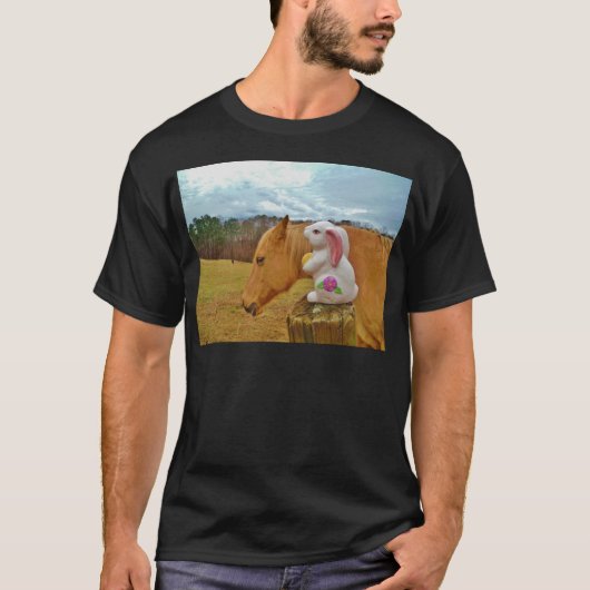 T-shirt Cheval Jaune, Lapin De Printemps (Devant)