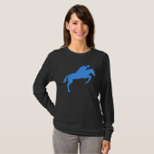 T-shirt Cheval Jumping - Bébé Bleu (Devant entier)