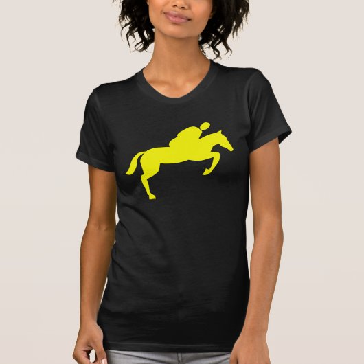 T-shirt Cheval Jumping - Jaune (Devant)