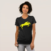 T-shirt Cheval Jumping - Jaune (Devant entier)