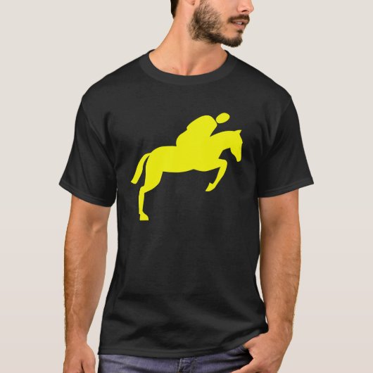 T-shirt Cheval Jumping - Jaune (Devant)
