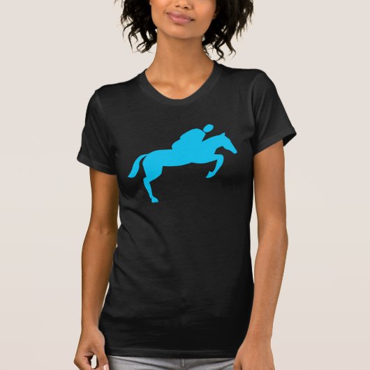 T-shirt Cheval Jumping - Sky Blue (Devant)