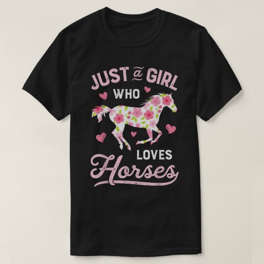 T-shirt Cheval Juste Une Fille Qui Aime La Ferme D'Équitat (Design devant)