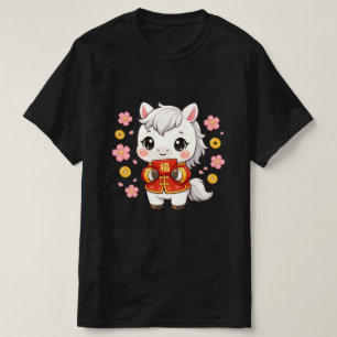 T-shirt Cheval Kawaii Nouvel An chinois 2026