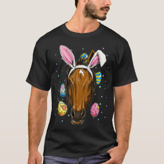 T-shirt Cheval lapin de Pâques Drôle Cheval de Pâques Amou