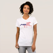 T-shirt Cheval libre courant comportant le drapeau (Devant entier)
