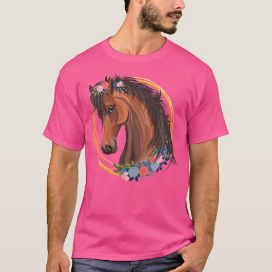 T-shirt Cheval Lover Chemise Filles Horseback équitation E (Devant)