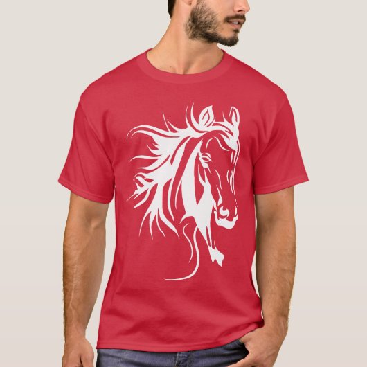 T-shirt Cheval Lover Cheval Head Chevaux cadeau (Devant)