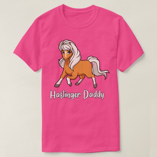 T-shirt Cheval Lover Haflinger Daddy (Design devant)