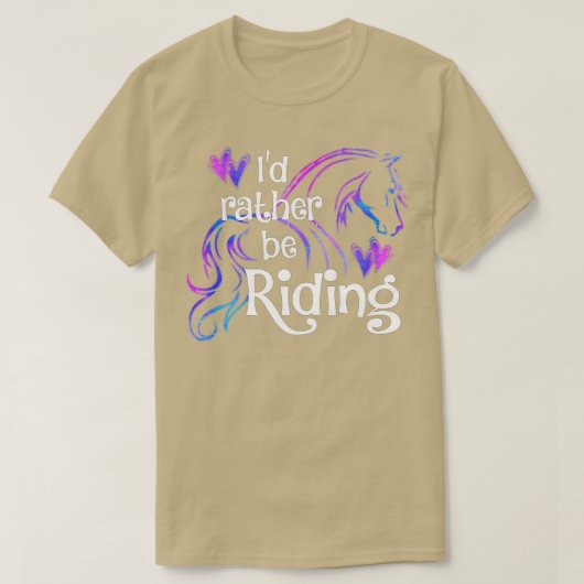 T-shirt Cheval Lover ID PLUTÔT ÊTRE ÉQUITATION équine éque (Design devant)