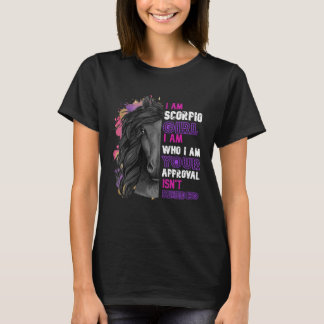 T-shirt Cheval Lover Je Suis Scorpio Girl Loves Riding Equ