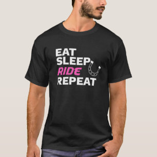 T-shirt Cheval Mangez Sleep Ride Cheval Répéter Horse Ride