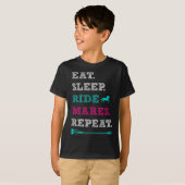 T-shirt Cheval Mare Équitation - Manger Sleep Mares Repe (Devant entier)