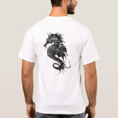 T-shirt Cheval marin en colère en noir (Dos)