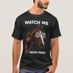 T-shirt Cheval Mignon Course Promenade Animal Regarder à C
