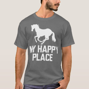 T-shirt Cheval Mon endroit heureux w