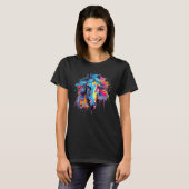 T-shirt Cheval Morab Splash Coloré (Devant entier)