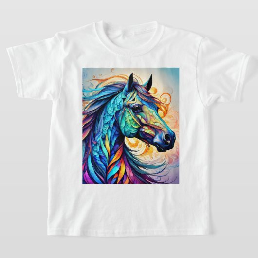 T-shirt Cheval multicolore 22 coloré (Poser)