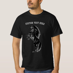 T-shirt Cheval Mustang sauvage avec texte personna