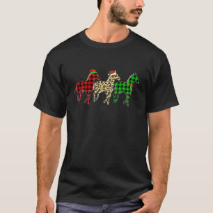 T-shirt Cheval Noël Arbre Lumières Animaux amusants Noël P